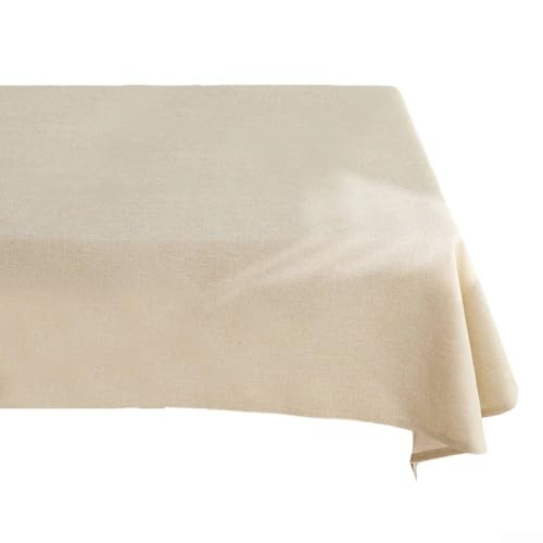 Elegante Tischdecke zum Essen, schmutzabweisend und wasserdicht, leicht zu reinigen, 100 x 100 cm (Beige) von RemixAst