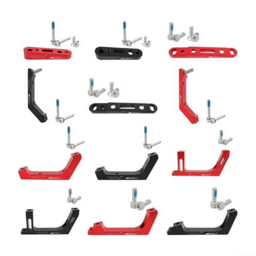 Fahrrad-Bremssattel-Adapter, kompatibel mit 140/160 mm Flach- und Pfostenhalterungen (A Schwarz) von RemixAst