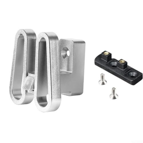 Fahrradtaschenhalterung für Falträder, kompatibel mit Brompton und Dahon, Vorderträger-Blockrahmenhalterung mit stabiler Schraubbefestigung und einfacher Demontage (Silber) von RemixAst