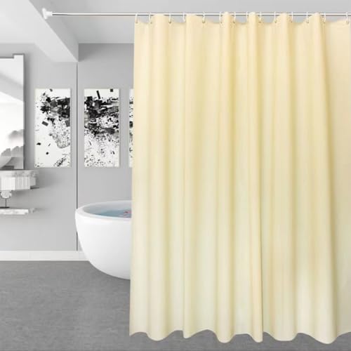 Faltbarer Duschvorhang mit wasserdichtem Schutz, leicht zu reinigen und zu pflegen, 70 x 87 x 221 cm (Beige Gelb) von RemixAst