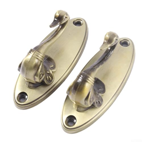 Funktionale Vorhanghaken, einzigartiges Schwanen-Design für Vorhänge und Accessoires, 2 Stück (grüne Bronze) von RemixAst