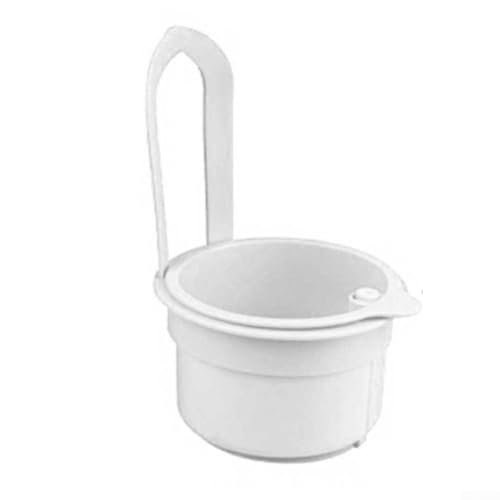 Hängender Korb für die Küchenspüle zum Filtern von Lebensmittelabfällen und zum Ablassen von Wasser, hilft die Spüle sauber und organisiert zu halten (weiß) von RemixAst