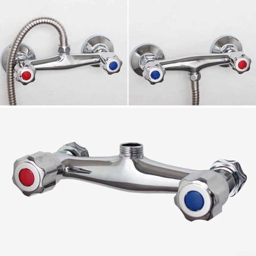 Hochwertige Messing-Badezimmerarmaturen mit Doppelausgang, Chrom-Finish, einfache Montage Hochwertige Messing-Badezimmerarmaturen mit Doppelausgang, Chrom-Finish, einfache Montage von RemixAst