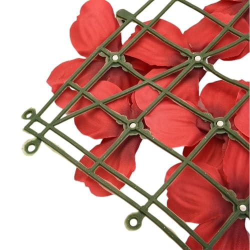 Individuell anpassbarer Sichtschutz mit künstlichen Kirschblütenblättern für den Garten (rot) von RemixAst