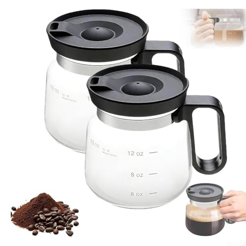 Kaffeetasse aus hitzebeständigem Glas, 470 ml, mit Reisedeckel und Strohhalm, große Kapazität, auslaufsicher, für Kaffee, Tee, Smoothies (2) von RemixAst