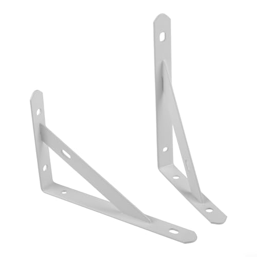 Kaltgewalzte Regalhalterungen aus Stahl in L-Form für Wandregale und DIY-Projekte (weiß, 15,2 cm) von RemixAst
