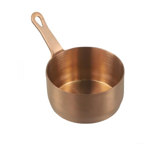 Kleine Soßentopf, 100 ml, Edelstahl, mit Loch zum Aufhängen und bequemem Griff, funktional zum Erhitzen von Milch, Kochen von Saucen und Lebensmittelzubereitung (Bronze L) von RemixAst