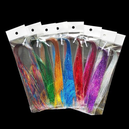 Lebendige Farben im Fliegenbindenmaterial, um Ihren Erfolg beim Forellenangeln zu verbessern (Silber) von RemixAst