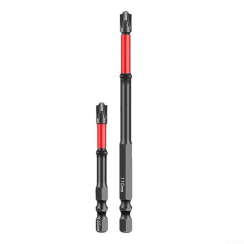 Magnetisches Kreuz-Schraubendreher-Bit-Set für Elektriker, FPH2, Stahllegierung, rostfrei, phosphatiert (65 + 110 mm), 2 Stück von RemixAst