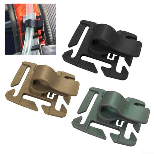 Mehrzweck-Schlauchschelle für Wasserbeutel, einfach zu bedienende Klemme für Outdoor-Abenteuer (schwarz) von RemixAst