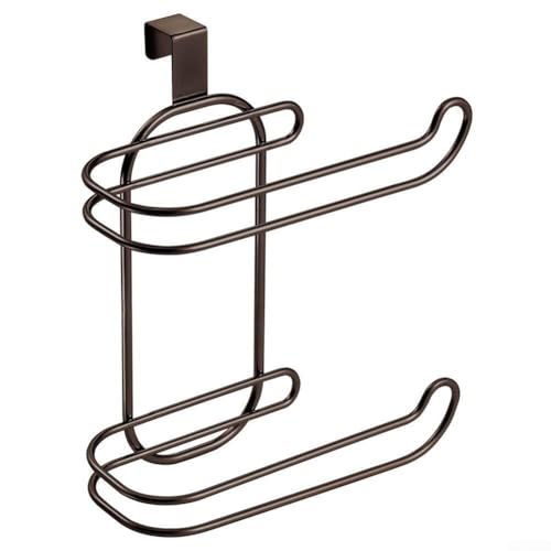 Montierter Toilettenpapierhalter für Badezimmer mit Eisenmaterial Rollenhalter für WC-Tank, funktional (schwarz) von RemixAst