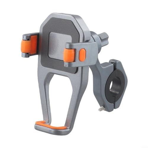 Motorrad-Telefonhalterung mit Federverschluss für verbesserte Gerätesicherheit (Lenkermodell grau) von RemixAst