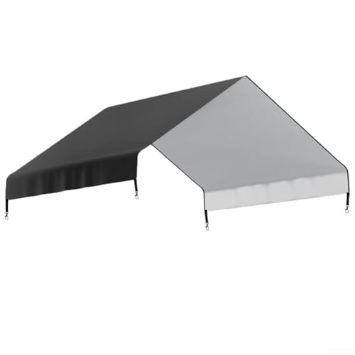 Outdoor-Hühnerstall-Abdeckung, ein großer Hühnerstall aus Metall mit Regenschutz, bietet Platz für 8–10 Hühner und kommt mit einem Hakenschloss für den Einsatz in Hinterhofgärten (schwarz) von RemixAst