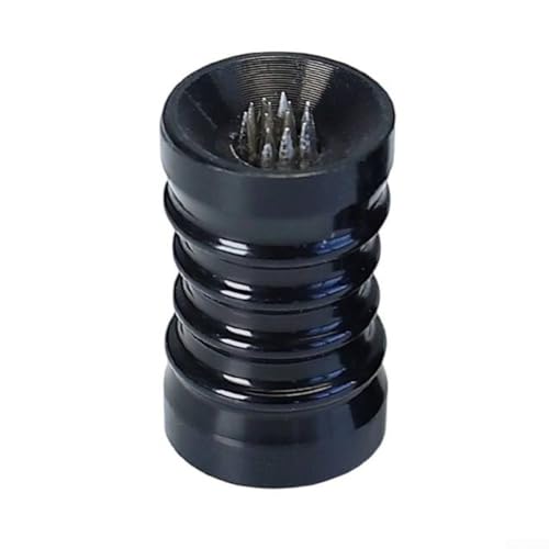 Pool-Queue-Scheuerer, 2-in-1, aus Aluminiumlegierung, mit Nadel und Polierfunktion für die Konditionierung der Queue-Spitze (schwarz) von RemixAst