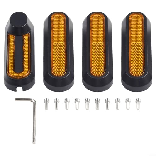 Reflektierende ABS-Schutzhülle für Elektroroller M365/1S/PRO/PRO2, verbessert die Sichtbarkeit mit 4 dekorativen Abdeckungen, Gelb Reflektierende ABS-Schutzhülle für Elektroroller M365/1S/PRO/PRO2, verbessert die Sichtbarkeit mit 4 dekorativen Abdeckungen, Gelb von RemixAst