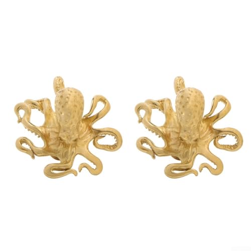 RemixAst Artisan Octopus Messing-Türgriffe, einzigartiges Design für Heimdekoration und Büro, 2 Stück (A) von RemixAst