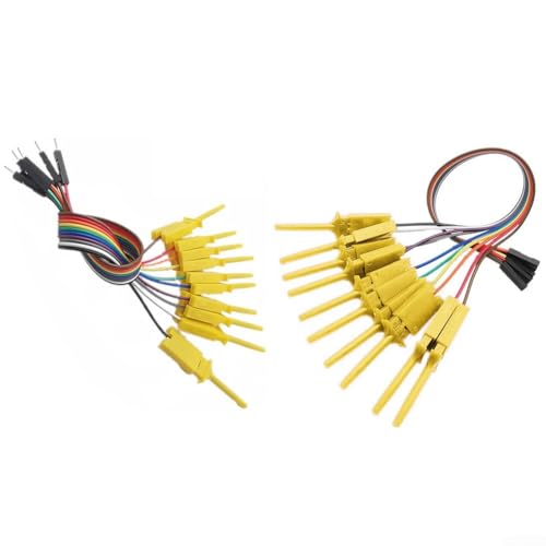 Robustes 20 cm Logik-Analysator-Kabel-Sonden-Set mit zwei männlichen und weiblichen Steckern (gelb) von RemixAst