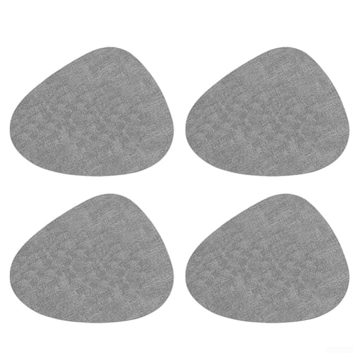 Runde Platzsets, 4-teilig, rutschfest, für Esstisch, leicht zu reinigen und zu pflegen (dunkelblau + grau) von RemixAst