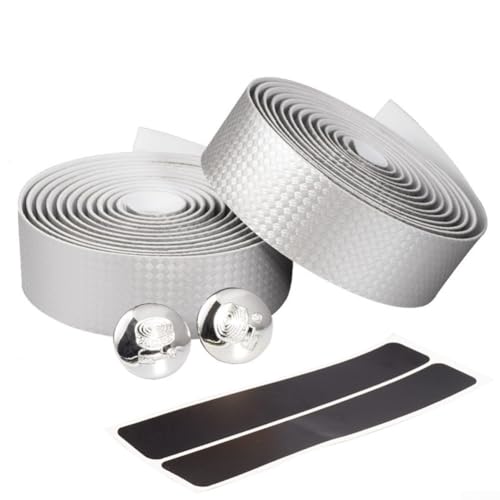 Rutschfestes Fahrrad-Lenkerband mit leichtem Design für Rennräder und den täglichen Fahrradbedarf (Silber) von RemixAst