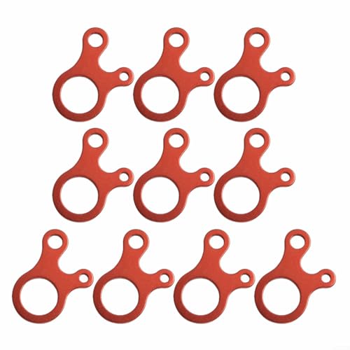 Schneckenschneckenspanner aus Aluminiumlegierung, Set mit zehn unverzichtbaren Campingzubehör (rot) von RemixAst