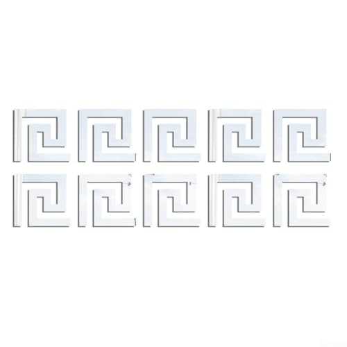 Spiegel-Wandaufkleber für Heimdekoration, reflektierender Acryl-Aufkleber für Wohnzimmer, Schlafzimmer und Büro (Silber) von RemixAst