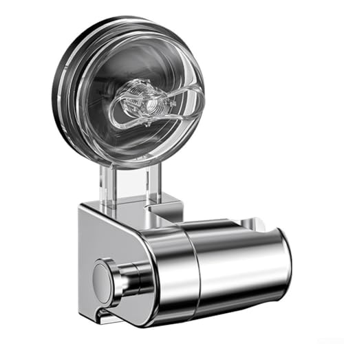 Starker Saugnapf Duschkopfhalter mit verstellbarem Winkel für flexible Duschpositionierung (Silber) von RemixAst