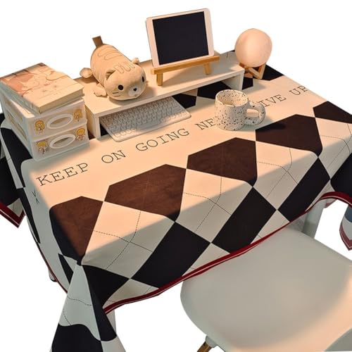 Stilvolle Tischdecke aus Polyester, wasserdicht und schmutzabweisend, perfekt für den Heimgebrauch (B) von RemixAst