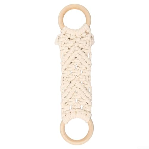 Stilvoller Küchenhandtuchhalter-Ring aus Holz und Baumwollseil verschönert Ihre Heimdekoration beim Organisieren von Handtüchern (weiß) von RemixAst