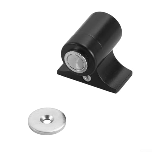 Türstopper aus Edelstahl mit unsichtbarer Bodenabsaugung, bietet starken magnetischen Halt, um Türschäden zu verhindern und Lärm zu reduzieren, geeignet für mehrere Türtypen (schwarz) von RemixAst