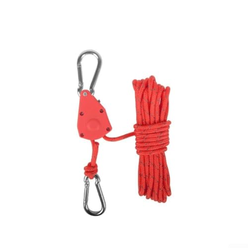 Verstellbares Umhängeband und Flaschenzughaken für einfachen Aufbau des Zelts, ideal für Camping-Enthusiasten (rot) von RemixAst