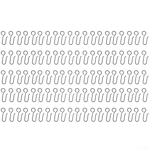 Vorhang- und Duschhaken aus Edelstahl, 100-teiliges Set, entworfen für Rostbeständigkeit und einfache Verwendung (schwarz) von RemixAst
