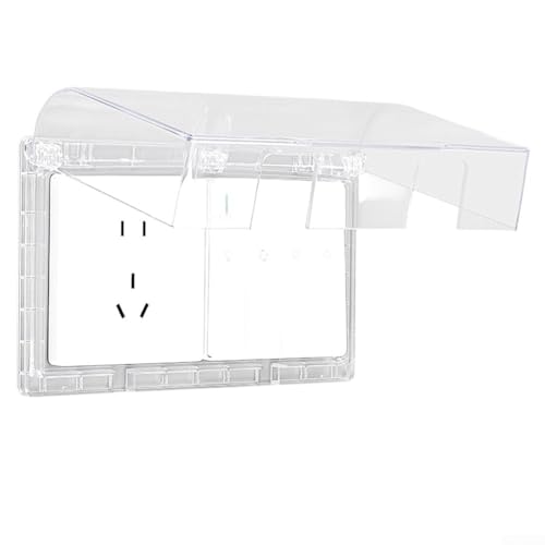 Wasserdichte Steckdosenabdeckung für Badezimmer, mit Wand-Spritzschutz zum Schutz vor Wasser und Feuchtigkeit (transparent) von RemixAst