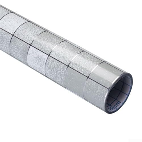 Wasserdichter Wandaufkleber für die Küche, für Fliesen- und Geräteabdeckung (Silber + Grau) von RemixAst