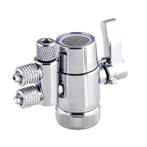 Wasserhahn Umstellventil mit Belüfter, Chrom Messing Wasserfilter Adapter 3/8 Zoll Schlauchanschluss Küche Spüle Wasserhahn Umsteller Einfache Installation von RemixAst
