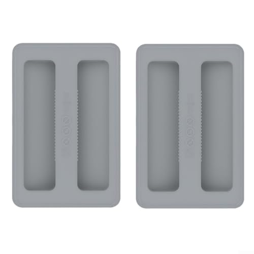 Weiche Silikon-Toaster-Abdeckung, 2-teiliges Set für 2-Scheiben-Toaster, effektiver Staubschutz (grau) von RemixAst