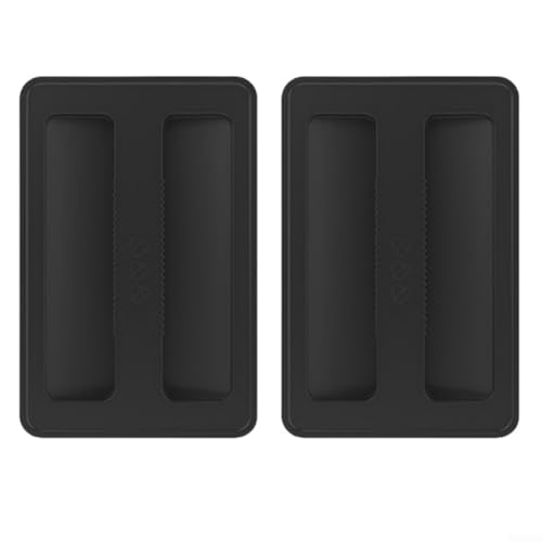 Weiche Silikon-Toaster-Abdeckung, 2-teiliges Set für 2-Scheiben-Toaster, effektiver Staubschutz (schwarz) von RemixAst