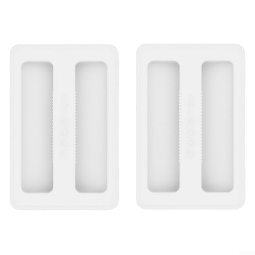 Weiche Silikon-Toaster-Abdeckung, 2-teiliges Set für 2-Scheiben-Toaster, effektiver Staubschutz (weiß) von RemixAst