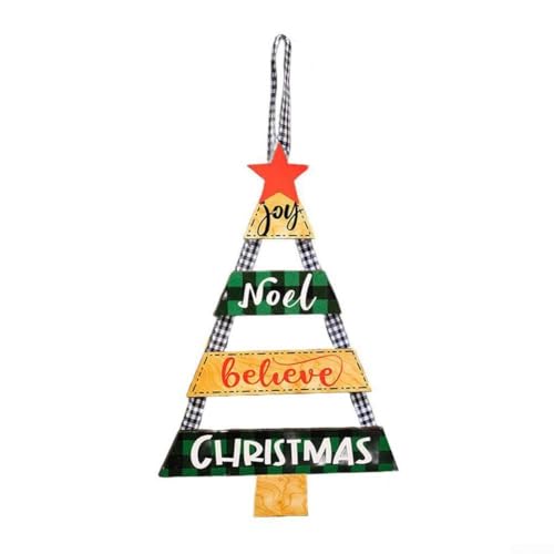 Weihnachtsschmuck aus Holz, 2er-Set zum Aufhängen an Wand und Tür, für Urlaub zu Partyräumen, konstruiert für dauerhaften Gebrauch von RemixAst