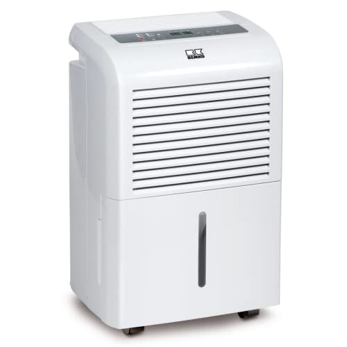 Remko ETF 360 ECO Luftentfeuchter (max.40 L/Tag) mit Kondensatpumpe - geeignet für Räume bis 240 m³ / 100m², 1610365, Weiß von Remko