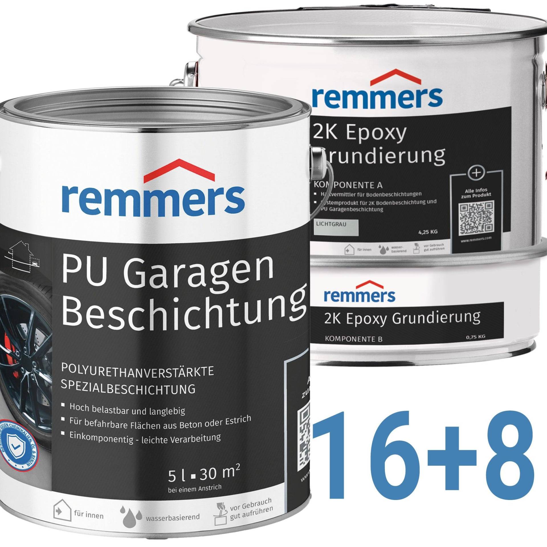 Garagenbodenbeschichtung Set bis 240m² RAL7016 Anthrazitgrau Garagenbodenbeschichtung Set bis 240m² RAL7016 Anthrazitgrau von Remmers