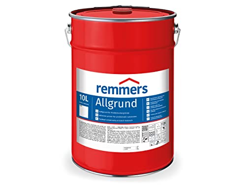 Remmers Allgrund weiß, 10 Liter, Haftgrund für Metall, Kunststoff, Holz, mit Rostschutz und Isoliergrund, innen und außen, Made in Germany von Remmers