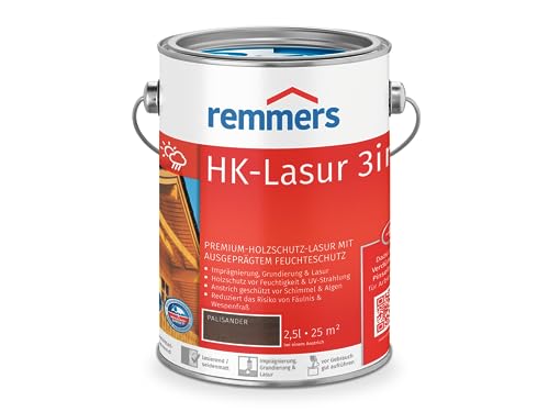 Remmers HK-Lasur 3in1 palisander, 2,5 Liter, Holzlasur aussen, 3facher Holzschutz mit Imprägnierung + Grundierung + Lasur, Feuchtigkeit- und UV-Schutz von Remmers