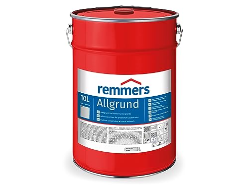 Remmers Allgrund grau, 10 Liter, Haftgrund für Metall, Kunststoff, Holz, mit Rostschutz und Isoliergrund, innen und außen, Made in Germany von Remmers