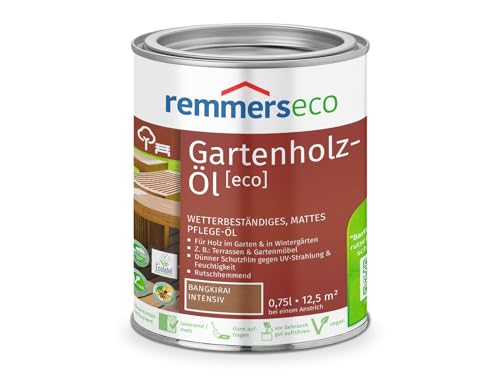 Remmers Bangkirai-Öl [eco], 0,75 Liter, nachhaltiges Bangkirai Öl, aussen und innen, optimal für Bangkirai Gartenmöbel, Terrassen, bienenverträglich von Remmers