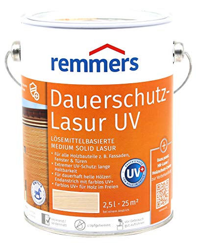 Remmers Dauerschutz-Lasur UV (2,5 l, weiß) von Remmers