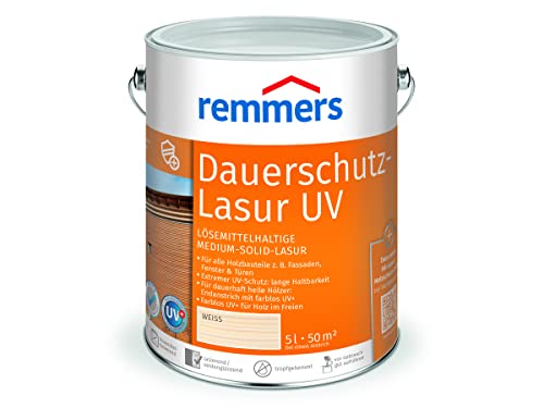 Remmers Langzeit-Lasur UV, 5L, Weiß von Remmers