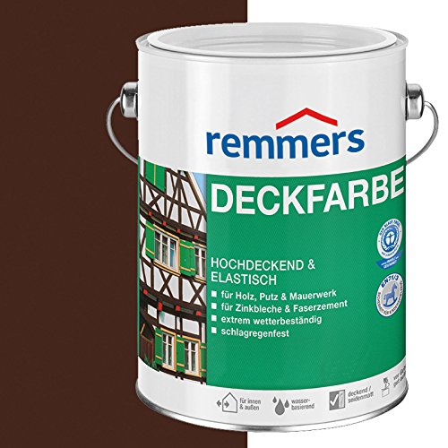 Remmers Deckfarbe nussbraun, 0,75 Liter, Deckfarbe für innen und außen, Wetterschutzfarbe viele Untergründe, hochdeckend, wetterfest Remmers Deckfarbe nussbraun, 0,75 Liter, Deckfarbe für innen und außen, Wetterschutzfarbe viele Untergründe, hochdeckend, wetterfest von Remmers