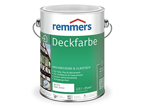 Remmers Deckfarbe - weiß 2,5L von Remmers