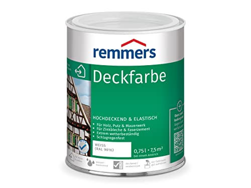 Remmers Deckfarbe - weiß 750ml von Remmers