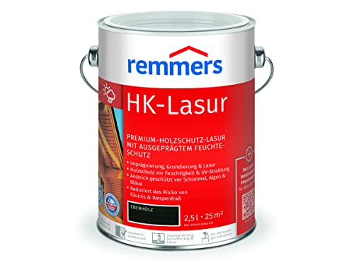 Remmers HK-Lasur ebenholz, 2,5 Liter, Holzlasur aussen, 3facher Holzschutz mit Imprägnierung + Grundierung + Lasur, Feuchtigkeit- und UV-Schutz Remmers HK-Lasur ebenholz, 2,5 Liter, Holzlasur aussen, 3facher Holzschutz mit Imprägnierung + Grundierung + Lasur, Feuchtigkeit- und UV-Schutz von Remmers